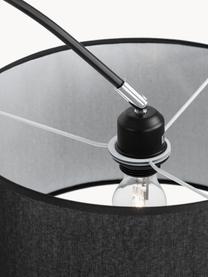 Bogenlampe Sama, Lampenschirm: Textil, Lampenfuß: Aluminium, Schwarz, H 180 cm