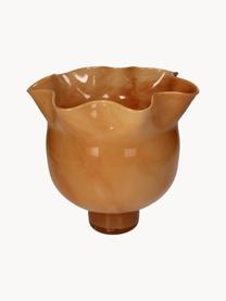 Ručne vyrobená sklenená váza Calyx, V 24 cm, 30 % recyklované sklo, 70 % sklo, Oranžová, Ø 25 x V 24 cm