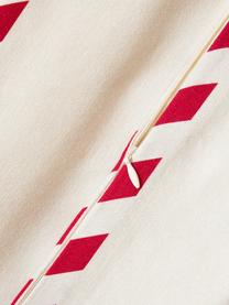 Housse de coussin rectangulaire brodée 3D motif hiver Tinsel, 100 % coton, Blanc, rouge, larg. 30 x long. 50 cm