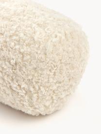 Traversin en tissu peluche Dotty, Blanc crème, Ø 17 x long. 47 cm