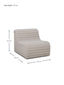 Loungesessel Allure in Beige, Bezug: 100% Polyester Der hochwe, Gestell: Kiefernholz, Webstoff Beige, B 91 x T 76 cm