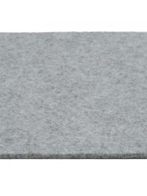 Sets de table en feutre de laine Leandra, 4 pièces, 90 % laine, 10 % polyéthylène, Gris clair, larg. 33 x long. 45 cm