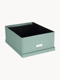 Boîte de rangement pliable Katrin, 35 x 45 cm, Toile, carton rigide, Vert sauge, larg. 35 x prof. 45 cm