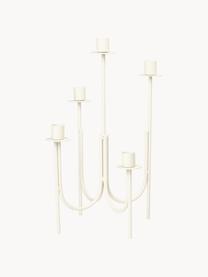 Candelabro Farri, Ferro verniciato a polvere, Beige, Ø 13 x Alt. 36 cm