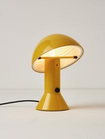 Lámpara de mesa pequeña orientable Elmetto, Plástico pintado, Amarillo sol, Ø 22 x Al 28 cm