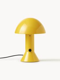 Lámpara de mesa pequeña orientable Elmetto, Plástico pintado, Amarillo sol, Ø 22 x Al 28 cm