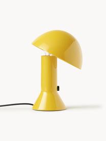 Petite lampe à poser avec abat-jour réglable Elmetto, Plastique laqué, Jaune soleil, Ø 22 x haut. 28 cm