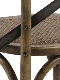 Houten stoel Vintage met rotan zitting, Frame: berkenhout, gelakt, Berkenhout, gelakt, B 49 x D 55 cm