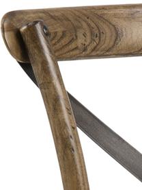 Sedia in legno con seduta in rattan Vintage, Struttura: legno di betulla, laccato, Seduta: rattan, laccato, Legno di betulla, verniciato, Larg. 49 x Prof. 55 cm