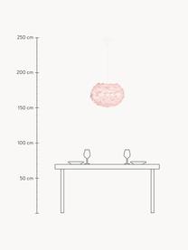 Pendelleuchte Eos aus Federn, Lampenschirm: Gänsefedern, RDS-zertifiz, Baldachin: Kunststoff, Hellrosa, Ø 45 x H 30 cm