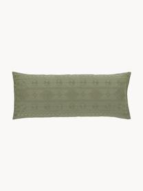 Funda de almohada bordada de algodón Elaine, 100% algodón

Densidad de hilo 140 TC, calidad estándar

El algodón da una sensación agradable y suave en la piel, absorbe bien la humedad y es adecuado para personas alérgicas, Verde estampado, An 45 x L 110 cm