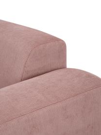 Sofa ze sztruksu Melva (2-osobowa), Tapicerka: sztruks (92% poliester, 8, Stelaż: lite drewno sosnowe, cert, Nogi: tworzywo sztuczne, Brudnoróżowy sztruks, S 198 x G 101 cm