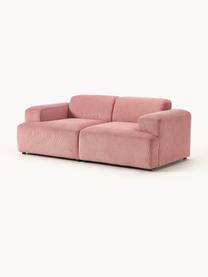 Cord-Sofa Melva (2-Sitzer), Bezug: Cord (92% Polyester, 8% P, Gestell: Massives Kiefernholz, FSC, Füße: Kunststoff, Cord Altrosa, B 198 x T 101 cm