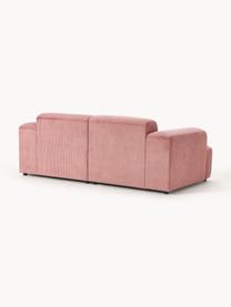 Cord-Sofa Melva (2-Sitzer), Bezug: Cord (92% Polyester, 8% P, Gestell: Massives Kiefernholz, FSC, Füße: Kunststoff, Cord Altrosa, B 198 x T 101 cm