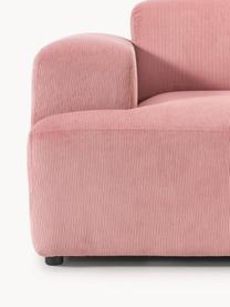 Cord-Sofa Melva (2-Sitzer), Bezug: Cord (92% Polyester, 8% P, Gestell: Massives Kiefernholz, FSC, Füße: Kunststoff, Cord Altrosa, B 198 x T 101 cm