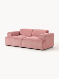 Cord-Sofa Melva (2-Sitzer), Bezug: Cord (92% Polyester, 8% P, Gestell: Massives Kiefernholz, Spa, Füße: Kunststoff Dieses Produkt, Cord Altrosa, B 198 x T 101 cm