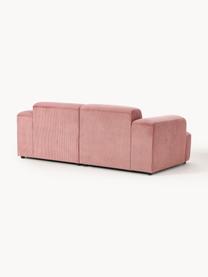 Cord-Sofa Melva (2-Sitzer), Bezug: Cord (92% Polyester, 8% P, Gestell: Massives Kiefernholz, Spa, Cord Altrosa, B 198 x T 101 cm