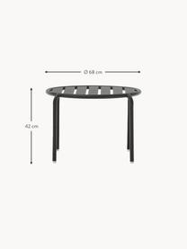 Ronde tuintafel Joncols, Gepoedercoat aluminium, Antraciet, Ø 68 cm