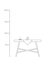 Piccola lampada portatile da tavolo dimmerabile Move, Paralume: plastica, Base della lampada: plastica, Manico: legno, Decorazione: metallo, Bianco, nero, legno, Ø 15 x Alt. 15 cm