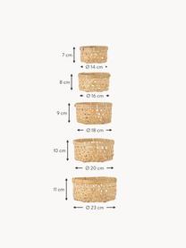 Súprava úložných košíkov Toulon, 5 ks, Bambus, Svetlobéžová, Súprava s rôznymi veľkosťami