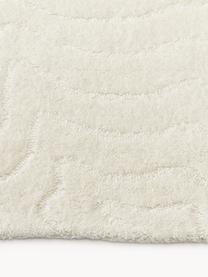Wollen vloerkleed Aaron, handgetuft, Onderzijde: 100% katoen Bij wollen vl, Crèmewit, B 160 x L 230 cm (maat M)