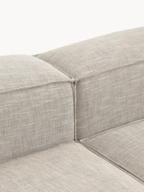 Modulares XL-Ecksofa Lennon aus Leinen-Mix, Bezug: 50 % Viskose, 25 % Leinen, Gestell: Fichtenholz, Sperrholz, m, Leinen-Mix Grau, B 329 x T 269 cm, Eckteil links