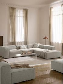 Modulares XL-Ecksofa Lennon aus Leinen-Mix, Bezug: 50 % Viskose, 25 % Leinen, Gestell: Fichtenholz, Sperrholz, m, Leinen-Mix Grau, B 329 x T 269 cm, Eckteil links