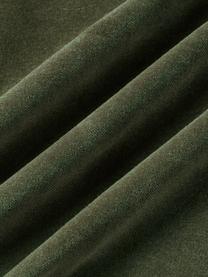 Housse de coussin 50x50 en velours Dana, 100 % velours de coton, Vert foncé, larg. 50 x long. 50 cm