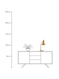 Schreibtischlampe Lyss in Senfgelb, Lampenschirm: Metall, beschichtet, Senfgelb, Weiss, 26 x 50 cm