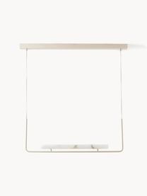 Grosse LED-Pendelleuchte Alena aus Alabaster, dimmbar, Lampenschirm: Alabaster, Weiss Alabaster, Off White, B 90 x H 91 cm