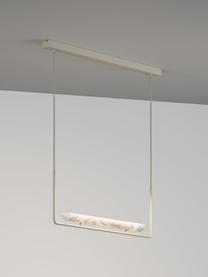 Grote LED hanglamp Alena van albast, dimbaar, Lampenkap: Alabaster, Wit albast, gebroken wit, B 90 x H 91 cm