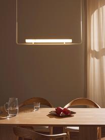 Grosse LED-Pendelleuchte Alena aus Alabaster, dimmbar, Lampenschirm: Alabaster, Weiss Alabaster, Off White, B 90 x H 91 cm