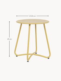 Table d'appoint de jardin Wissant, Métal, enduit, Ocre, Ø 40 x haut. 45 cm