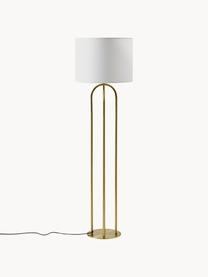 Lampadaire Gianna, Blanc cassé, laiton, haut. 142 cm
