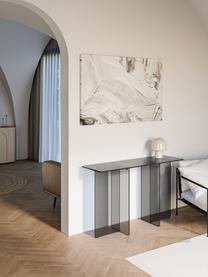 Sklenený konzolový stolík Anouk, Sklo, Sivá, priehľadná, Š 120 x V 75 cm