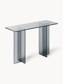 Skleněný konzolový stolek Anouk, Sklo, Šedá, transparentní, Š 120 cm, V 75 cm