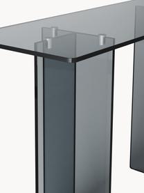 Consolle in vetro Anouk, Vetro, Grigio trasparente, Larg. 120 x Alt. 75 cm