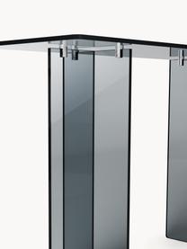 Glas-Konsole Anouk, Glas, Grau, transparent, B 120 x H 75 cm