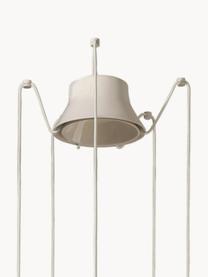 Lampada a sospensione fatta a mano Berimbau, Paralume: ceramica, Baldacchino: alluminio verniciato a po, Beige chiaro, taupe, bianco latte, Ø 65 cm