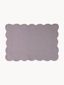 Placemats Boutis, 2 stuks, 100% katoen, Lavendel, B 49 x L 34 cm