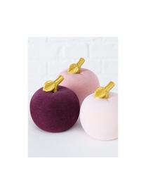 Set 3 oggetti decorativi Luam, Dolomite, floccato, Rosa chiaro, rosa, viola, dorato, Ø 10 x Alt. 10 cm