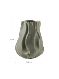 Vase grès cérame gris Sculpture, Grès cérame, Gris foncé, Ø 21 x haut. 27 cm