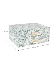 Bureau organizer Leaf, Organizer: stevig, gelamineerd karto, Wit, groen, B 33 x H 15 cm