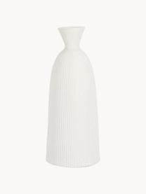 Keramická váza Striped, V 46 cm, Keramika, Bílá, Ø 19 cm, V 46 cm