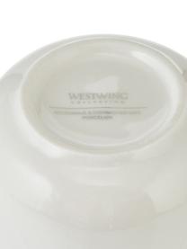 Tazas de café de porcelana Facile, 2 uds., Porcelana dura de alta calidad (aprox. 50% caolín, 25% cuarzo y 25% feldespato), Off White con borde negro, Ø 8 x Al 10 cm, 350 ml