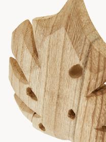 Set de piezas decorativas Blatt, 3 uds., Figura: madera de Paulownia, Madera clara, gris, Set de diferentes tamaños
