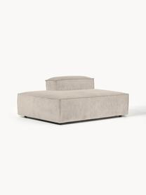 Ottomane-Modul Lennon aus Cord, Bezug: Cord (92 % Polyester, 8 %, Gestell: Massives Kiefernholz FSC-, Füße: Kunststoff, Cord Hellbeige, B 150 x T 123 cm, Rückenlehne rechts