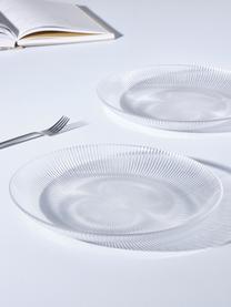 Assiette plate verre Nola, 2 pièces, Transparent