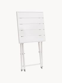 Tavolo da giardino pieghevole Taylor, Acciaio verniciato a polvere, Bianco, Larg. 44 x Prof. 44 cm