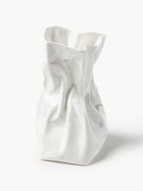 Vase design en porcelaine Adelaide, haut. 14 cm, Grès cérame, Blanc crème, larg. 10 x haut. 14 cm